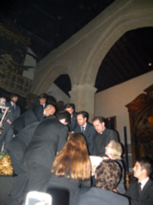 Santa misa de juramento y traslado del Cristo de la Caridad de Santa Marta a su paso procesional.