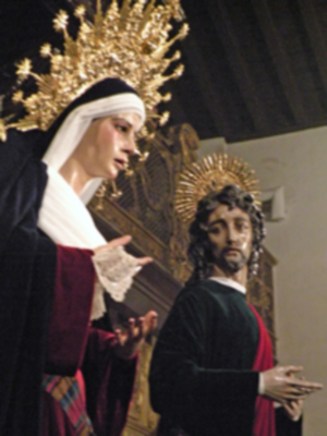 Santa misa de juramento y traslado del Cristo de la Caridad de Santa Marta a su paso procesional.