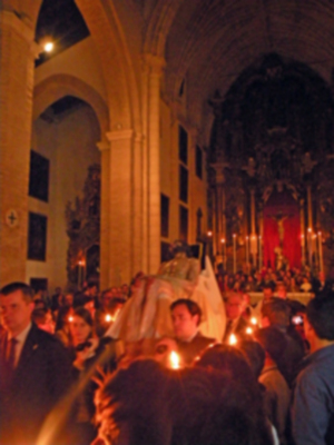 Santa misa de juramento y traslado del Cristo de la Caridad de Santa Marta a su paso procesional.