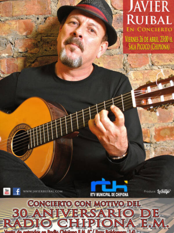 Javier Ruibal ofrecerá un concierto el 26 de abril con motivo de los treinta años de Radio Chipiona