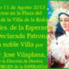  Ntra. Sra. de la Esperanza será nombrada Patrona de La Redondela, el  Obispo de Huelva,  Monseñor D. José Vilaplana Blazco, presidirá el pontifical.