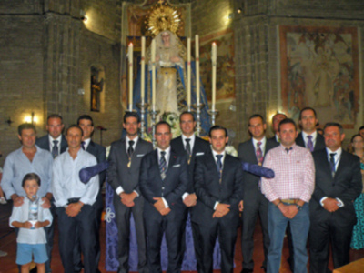 Huelva. Antonio Rendón. El coro sevillano Amigos de la navidad canto el rosario vespertino de la virgen de los Dolores de Palo de La Frontera.