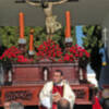 Sevilla.El Cristo del Buen Fin presidio la misa por todos los santos difuntos en el cementerio de Alcalá del Río.