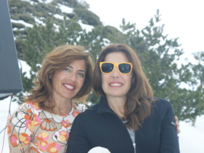 Sierra Nevada en primavera Fiesta Flower Power en la Champaneria Restaurante Nevada Terrace Invitados la modelo Raquel Revuelta y su pareja Raul " El Tato "