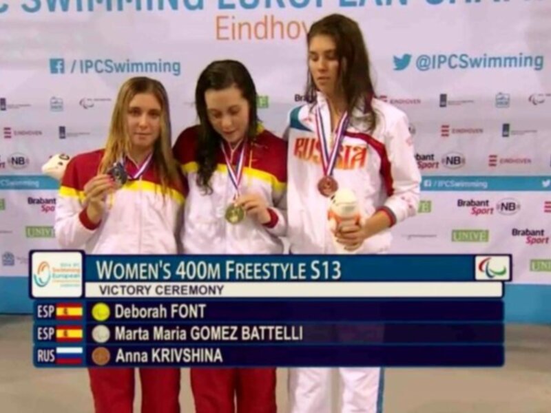 Marta Gómez Battelli, subcampeona de Europa de natación adaptada