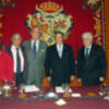 En la sala de carteles de la Real Maestranza de Sevilla se celebro la conferencia  taurina de ?Antonio Ordoñez Maestro del Torero? por el escritor y poeta José León Gómez  