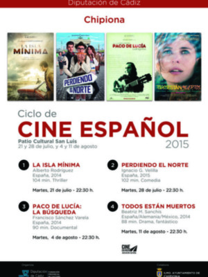 Diputación y Cultura traen a Chipiona un ciclo de cine Español que incluye cuatro proyecciones durante el verano. 