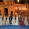 Sevilla.La Plaza de España de Sevilla testigo de pasarela de Custo Barcelona y caftanes marroquí.
