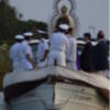 Sevilla.El Guadalquivir testigo de la  Procesión fluvial del Carmen de Calatrava.