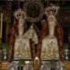 Sevilla.Altar efímero de los cultos de novena  a la Señá Santa Ana de la Real Parroquia de Triana