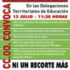 CCOO se moviliza el próximo 12 de julio contra la supresión y desplazamiento de profesorado en la educación pública andaluza