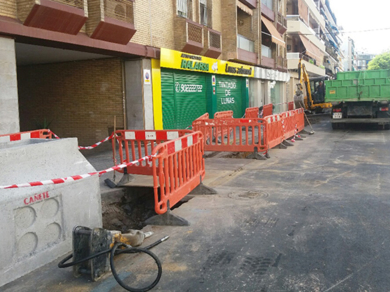 Obras en la calle Arcos