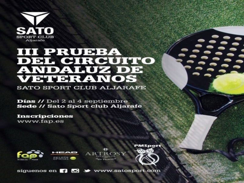 El Circuito Andaluz de Veteranos de pádel se reanuda en el Sato Sport Aljarafe
