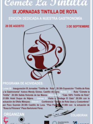 IX Jornadas Tintilla de Rota a partir del 28 de Agosto