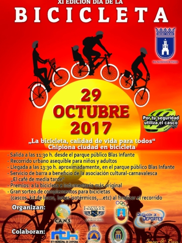 Chipiona celebrará el Día de la Bicicleta el domingo 29 de octubre