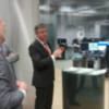 El subdelegado de gobierno en Sevilla, Ricardo Gil-Toresano, ha visitado hoy la sede de Endesa en la capital hispalense