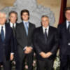 El Duque de Alba , Cayetano , Fernando y Alfonso Diez en tercer aniversario muerte Duquesa de Alba