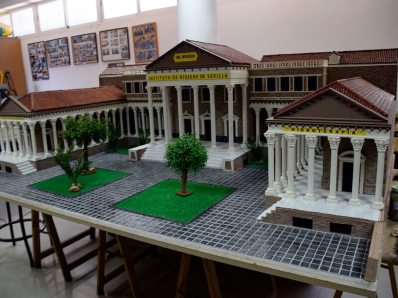 La maqueta del Belén de la Solidaridad inspirado en el Instituto de Higiene del Doctor Murga