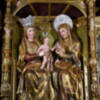 Los fieles sufragan la restauración del retablo  del Siglo XVI de Santa Ana en Alcalá del Río