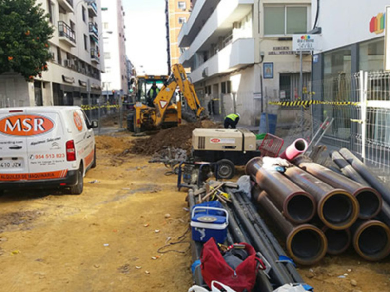 Obras en la calle Virgen de África