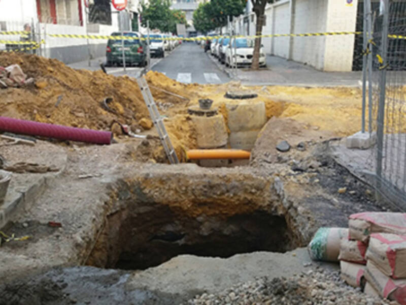 Obras en la calle Virgen del Monte
