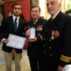 El Delegado de Sevilla de la RLNE Jesús Lamia ha impuesto a La Virgen del Mar de Sevilla las insignias de la  Real Liga y de su Patrulla Auxiliar Marí