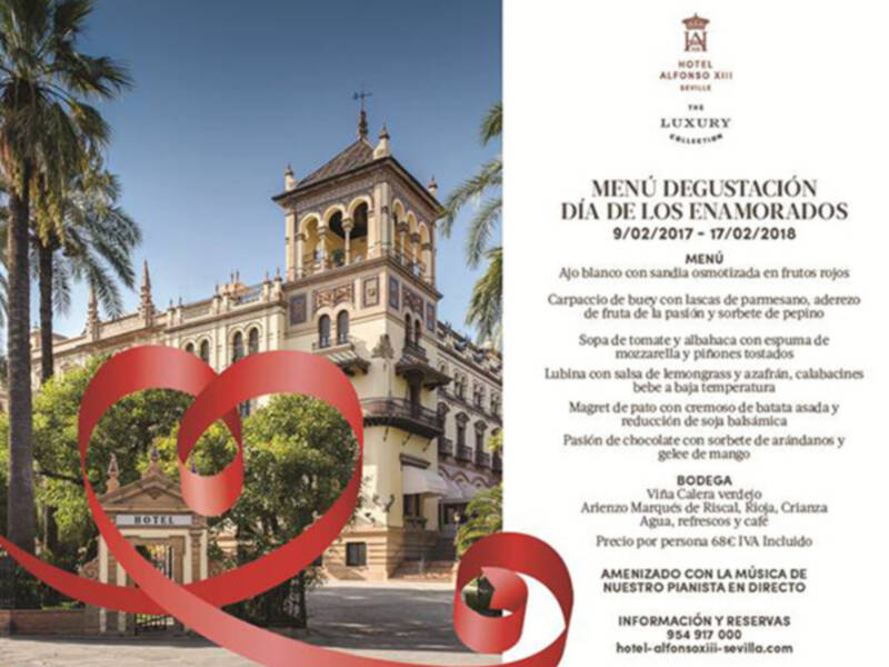 Experiencias Hotel Alfonso XIII Lujos por San Valentín