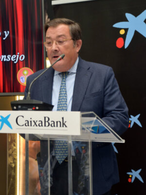 Premios Periodístico Fernando Carrasco en la sede de Caixabank por el Consejo de General de Hermandades y Cofradía de Sevilla.