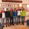El equipo olímpico alemán de piragüismo, en el Club Náutico