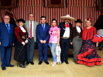 Los charro del Pedregal en la Feria de Sevilla.