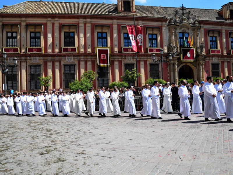Festividad del Corpus en la ciudad de Sevilla.
