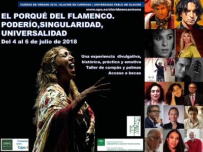 Curso de Verano de Flamenco de la Universidad Pablo de Olavide en Carmona que tendrá lugar los días 4, 5 y 6 de julio.