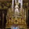 Durante el día del triduo extraordinario la Virgen de la Soledad estuvo entronizada como altar en el paso procesional de la Semana Mayor.