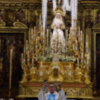 Durante el día del triduo extraordinario la Virgen de la Soledad estuvo entronizada como altar en el paso procesional de la Semana Mayor.
