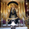 La Virgen de los Dolores Ilipense vestida de luto por el mes de los difuntos.