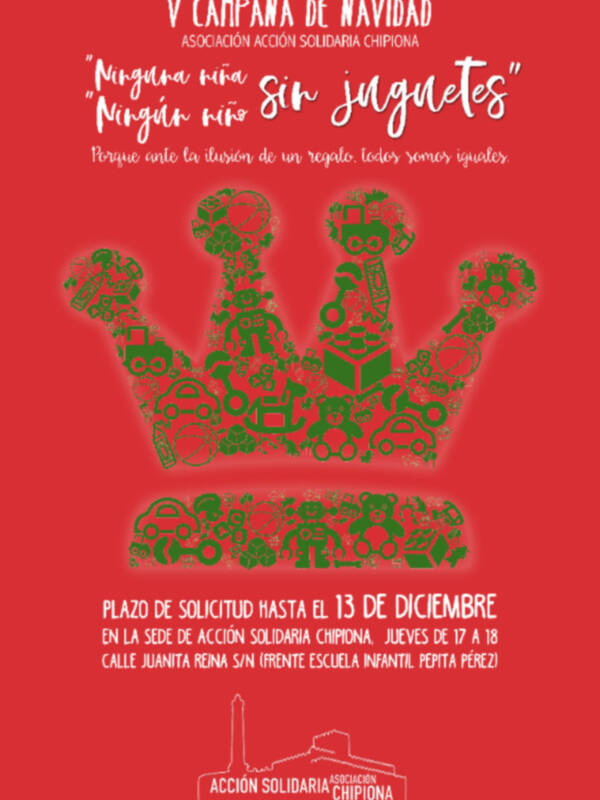 Acción Solidaria convoca la campaña de navidad "Ninguna niña, ningún niño sin juguete"