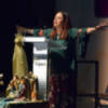 La Periodista y escritora linense Susana Herrera pregonó la Navidad en el  Teatro de la Fundación de la Cajasol.