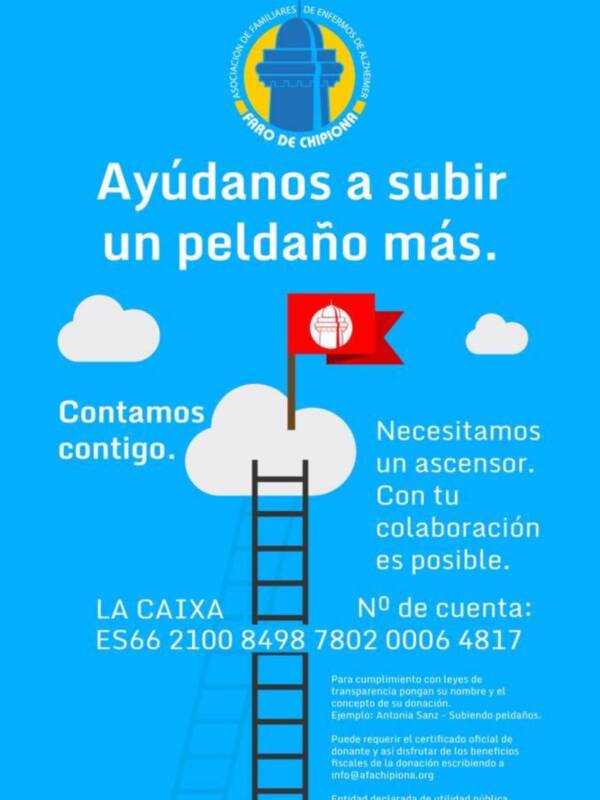 Alzheimer realiza un nuevo llamamiento para culminar su iniciativa ‘Ayúdanos a seguir subiendo peldaños’