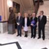 El Presidente del Ateneo, Alberto Máximo Pérez Calero, ha presidido el acto junto al pregonero Emilio Gómez Piñol; el presentador Ricardo Navarrete Fr