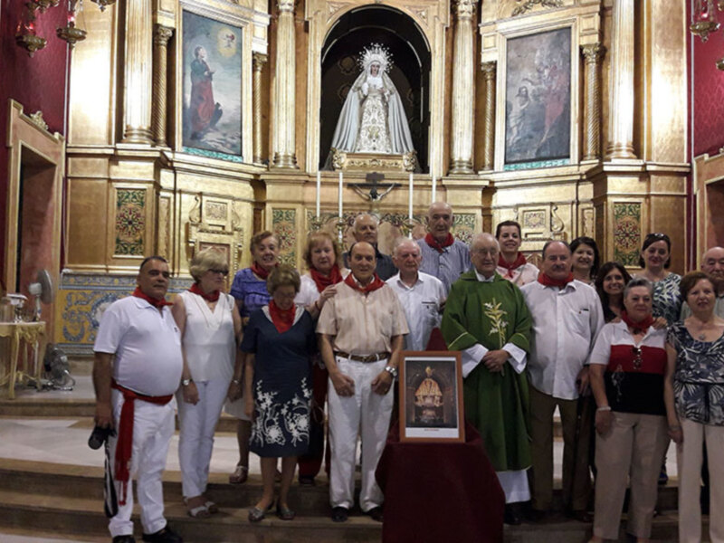 Los navarros/as afincado en Sevilla celebraron  la misa extraordinaria en honor a San Fermín
