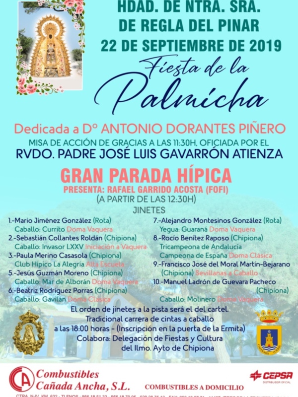 La Hermandad del Pinar dedica este año la Fiesta de la Palmicha a Antonio Dorantes Piñero