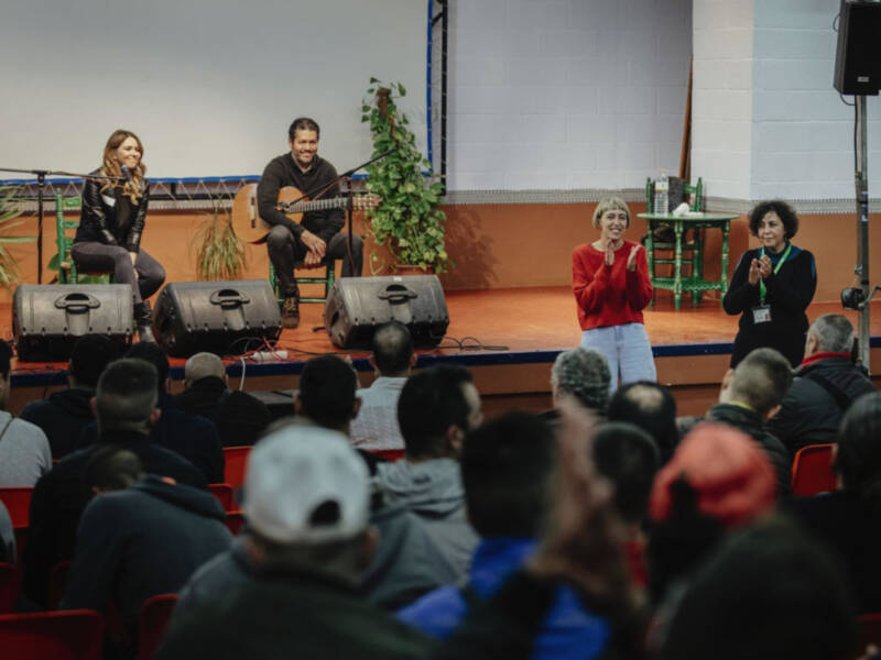Rocío Márquez en la tarde de ayer en el Centro Penitenciario Sevilla I