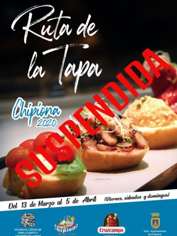 Suspendidas oficialmente en Chipiona la Ruta de la Tapa de Chipiona, el concurso ‘Al compás de Graná’ y AgroChipiona