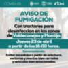 Agricultura realiza hoy y el sábado dos nuevas fumigaciones con tractores en la localidad