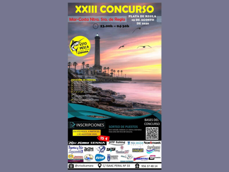El Concurso de pesca Playa de Regla una de las escasas competiciones que se mantiene en el verano de Chipiona 