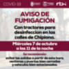 Las fumigaciones con tractores en las calles de Chipiona volverán en la noche de hoy miércoles