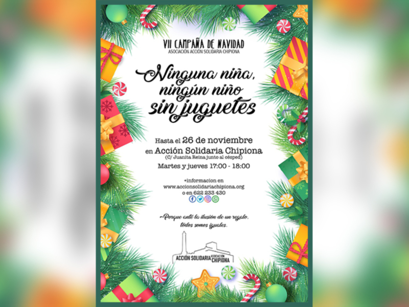 El próximo jueves finaliza el plazo para inscribirse en la campaña ‘Ninguna niña, ningún niño sin juguetes’ de Acción Solidaria 