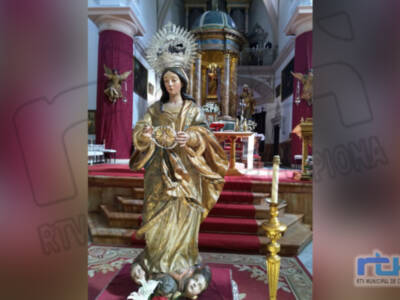 La Virgen de la O de la parroquia de Chipiona ya ha sido trasladada para su restauración con una subvención de la Junta