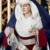 En cuaresma la virgen de las Angustias se viste de Hebrea , en Alcalá del Río
