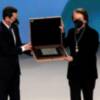 El cantante Raphael fue el encargado de hablar en público el día de Andalucía y agradecer en nombre de todos los premiados tras su nombramiento